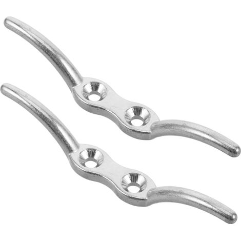 2-Piece Stainless Steel Cleats for Nautical Accessories, Multifunctional Hooks for Boats, Kayaks, and Canoes with Easy Installation (1/5)