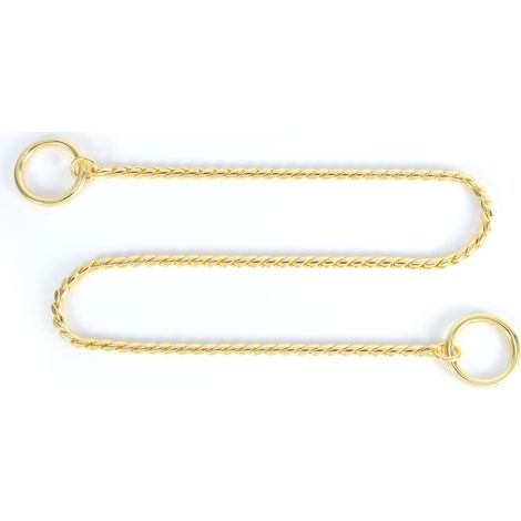 Neues, gedrehtes Metall-Chokerhalsband, Schlangenkette, für Begleithunde, ideal für Hundeausstellungen und Training (gold, 4 mm x 50 cm) (1/2)
