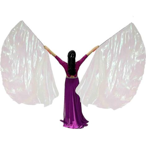 Set aus Lobpreis- und Anbetungstanzbannern, Tanzaccessoires, Kostüm für religiöse Aufführungen FAN0686 (transparent)