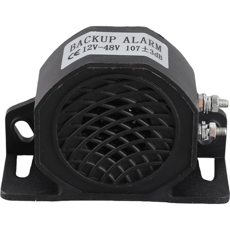 Avertisseur de recul 12V-48V 107±3dB(A) buzzer BiBi pour voiture camion excavatrice engins chantier véhicules IP67 étanche (1/5)