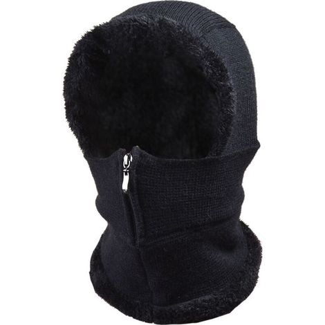 Cagoule chaude d'hiver, bonnet à col élastique, bonnet écharpe pour masque facial, bonnet de ski coupe-vent chaud (1/3)