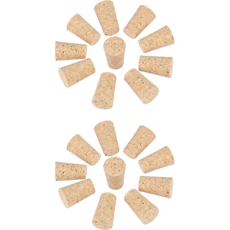 Bouchon de Bouteille En Bois, Bouchons En Bois Tendre, Bouchon de Bouteille de Bière En Liège Conique 60 Pièces Séries (1/4)