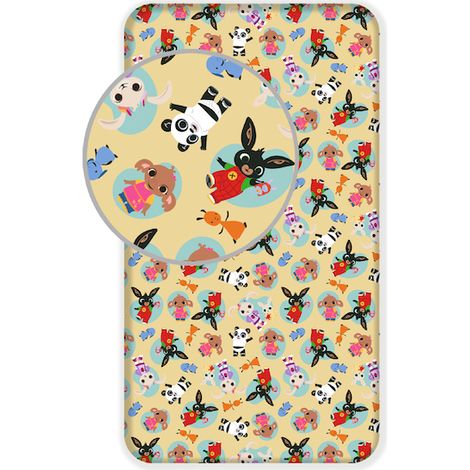 Lenzuolo con angoli in cotone 90x200 Bing Bunny 051 5178