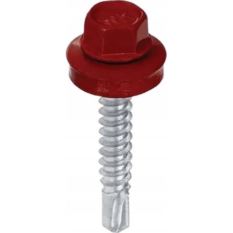 Vite agricola 4,8x35mm 20 pezzi testa esagonale rossa (1/2)