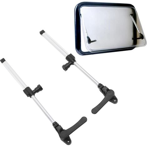 paire de vérins télescopiques en alliage d'aluminium pour fenêtres de camping-car, caravane ou remorque.