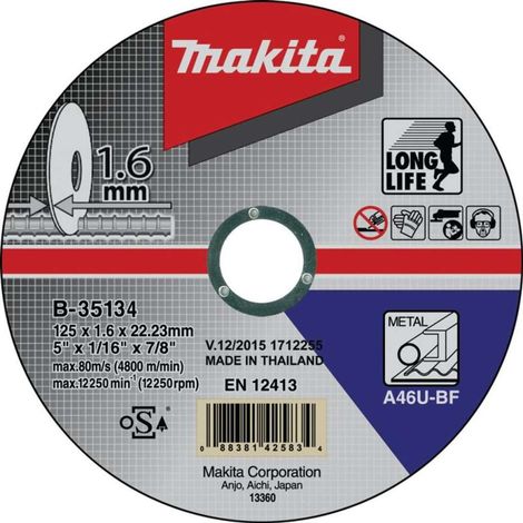 Makita Zubehör - Trennscheibe Metall 125x22,23 mm B-35134