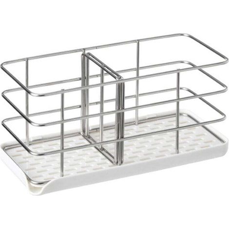 Porte-éponge en acier inoxydable 304, multifonctionnel pour évier de cuisine, organisateur d'évier, plateau égouttoir à vaisselle, porte-savon, panneau de suspension réglable