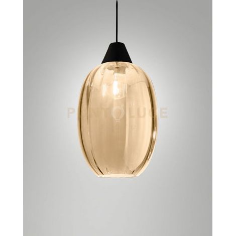 EDISON 3519-50-365 VETRO COGNAC COMPLETO DI CAVO X KIT LUCI