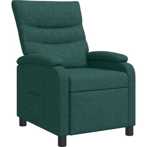 Recliner Dark Green Fabric vidaXL (1/5)