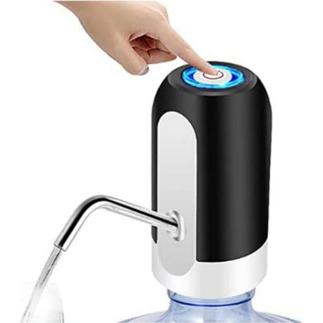 Distributeur d'eau électrique avec USB et adaptateur universel inclus pour bouteilles et bidons de 5 à 8 litres (Noir) (1/5)