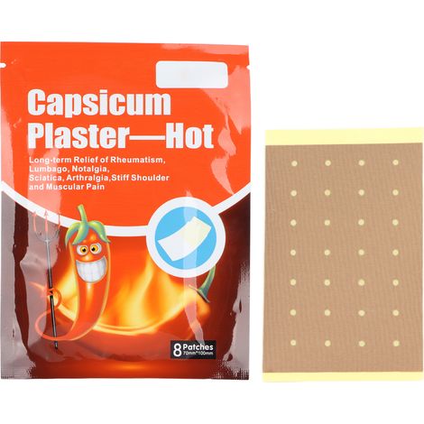 Sumifun 8 Chili-Pflaster zur Linderung von Gelenk- und Muskelschmerzen – Rücken, Schultern, Arme (1/5)