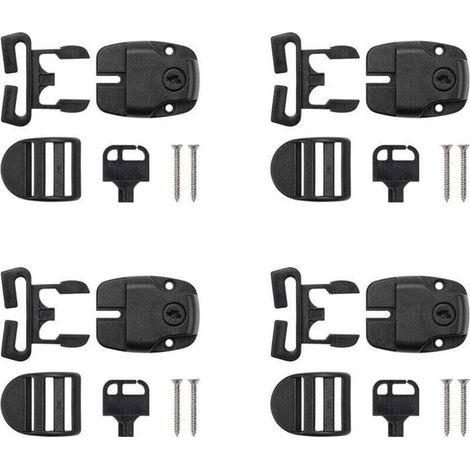 4 Ensembles de Clips de Couvercle de Spa, Kit de Réparation de Loquet de Couvercle de Spa avec Clé et Vis Accessoires Loquet de (1/4)