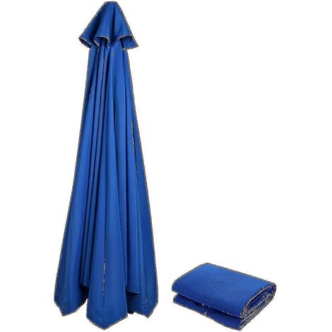 Bestseller Ersatz-Gartenschirmbezug aus Stoff für 3 m 6/8-armige Terrassen-Sonnenschirme, 50 % Rabatt (Marineblau 300 cm x 600 cm) (1/5)