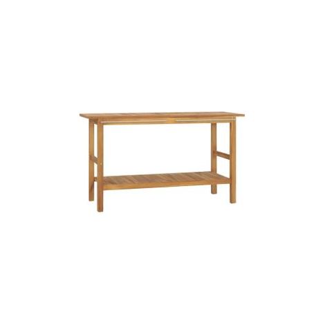 Meuble de salle de bain Bois de teck solide 132x45x75 (1/5)