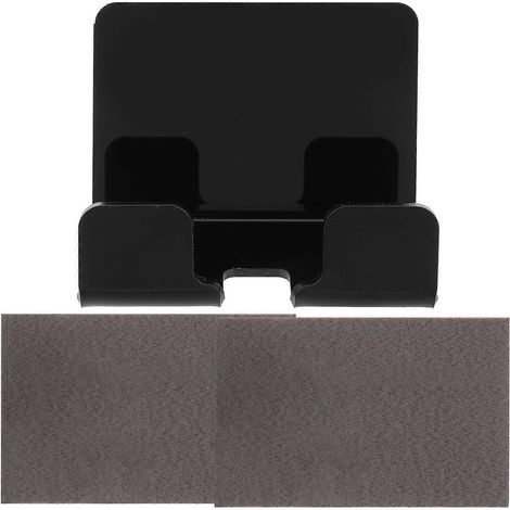 Support mural pour téléphone portable, support de charge auto-adhésif pour chambre à coucher-8.5X6X4.5CM-Black (1/2)