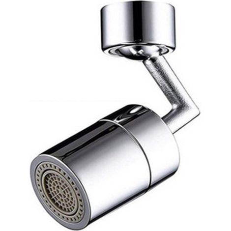 Faucet Aerator Extender - 1080° Rotatable Splash Filter - Dual-Mode Water Outlet (Jet/Shower) - Fits 22 mm Inner / 24 mm Outer Thread - For Kitchen and Bathroom Sink - 1 Piece (1/5)