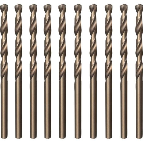 10-piece M35 HSS gold and cobalt high speed steel twist drill set 3.5 mm x 70 mm for drilling stainless and hard steel, cast iron, copper, aluminum, wood and plastic (1/5)