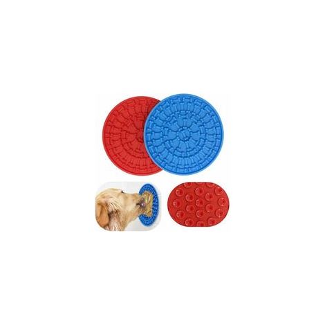 Disque à lécher en silicone avec ventouse pour chien, alimentation lente –