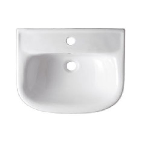 Lavamani Sleepy sospeso cm. 50x45 in ceramica bianco lucido di (1/2)
