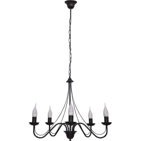 Helam MALBO Plafonnier Suspendu Multi Bras Noir 60cm