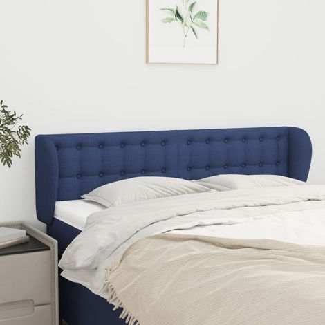 Kopfteil mit Ohren Blau 147x23x78/88 cm Stoff (1/5)