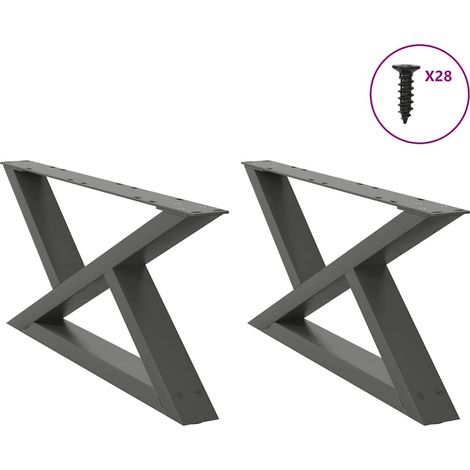 Couchtischbeine 2 Stk. Anthrazit 70x(30-31,3) cm Stahl
