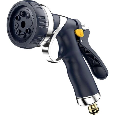 Garden Hose Spray Gun With 8 Adjustable Patterns,  Heavy Duty Metal Hose Pipe Spray Gun Zinc Alloy High Pressure Spray Nozzle Perfect For Car And Pet (1/5)