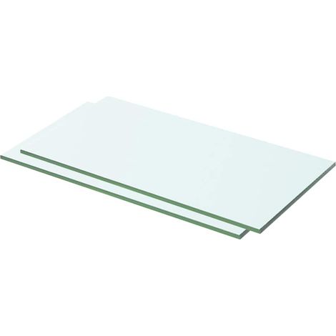 Estantes 2 unidades panel de vidrio transparente 50x20 cm vidaXL