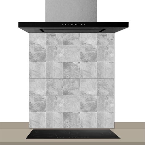 Fond de hotte décorative, carrelages gris gris 60x70 Fond de hotte (1/2)