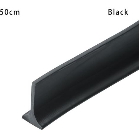 Ruban anti-fuite d'eau noir 50 cm, joint d'étanchéité adhésif pour salle de bain et cuisine, bande de retenue d'humidité flexible, 1 pièce. (1/5)