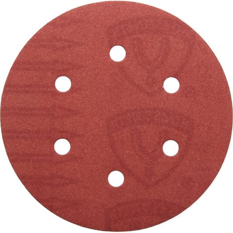 KLINGSPOR PS33CK - Discos abrasivos (madera blanda), 150 mm (6 agujeros) grano 120 con sistema KLING-ON de gancho y bucle y BE-tech (paquete de 5)