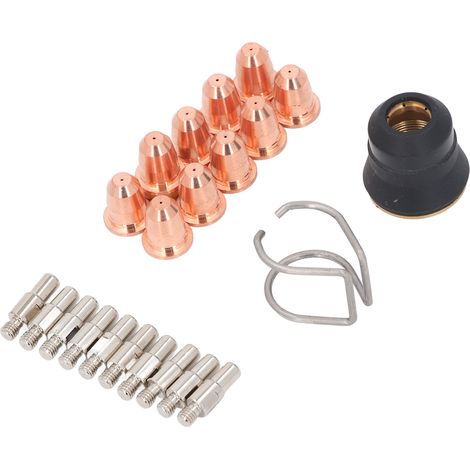 Kit 23 pièces accessoires torche de découpe plasma PR0010 avec électrodes PD0116-08, buses, guide d'espacement et capuchon de retenue (1/5)