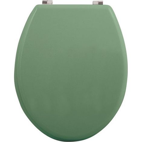 Toilettendeckel MDF Grün Basilikakraut Edelstahl-Schaniere - M S V
