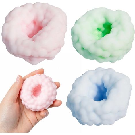 3 Pièces Balles Anti-Stress Raisin, Squeeze Toys pour Adultes, Squeeze Jouet, pour Pétrir, Presser, se Détendre, Soulager l'anxiété, pour Le Bureau et Les Déplacements (Rose + Bleu + Vert) (1/5)