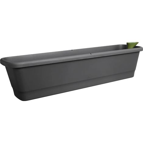 elho® Noa Balkonkasten Living Black schwarz 78 cm mit Bewässerungssystem - Kunststoff (1/5)