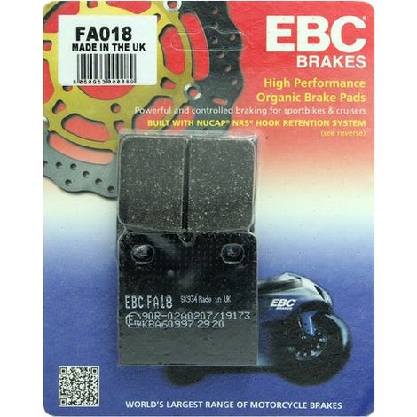 Pastiglie freno EBC FA018 (set per 1 disco) (1/2)