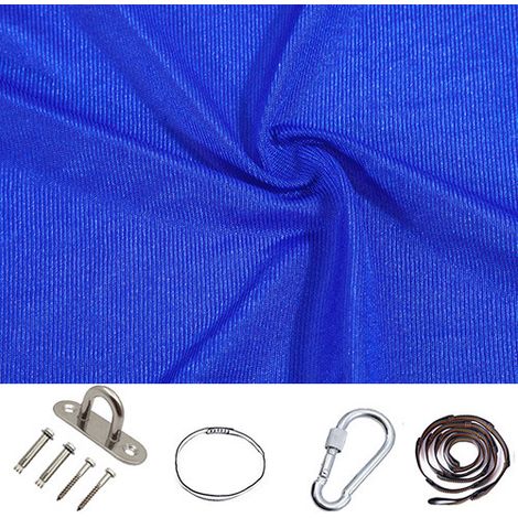 Balançoire de thérapie sensorielle pour enfants, intérieur-extérieur 360 ° Hamac pour enfants balançoire élastique thérapie étreinte chaise suspendue 280150CM (bleu marine)Accessoires inclus (1/5)