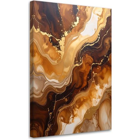 Leinwandbilder Braun und Gold Abstrakt Marmor Glamour 20x30 (1/5)