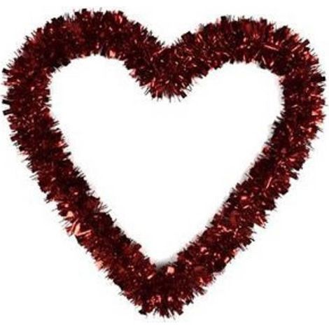 TrAdE Shop Traesio - Ghirlanda A Forma Di Cuore Rosso Decorazione San Valentino Matrimoni Anniversari - (1/2)