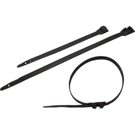 Lot de 100 colliers d'installation noir long. 355x9mm -Tibelec (1/2)