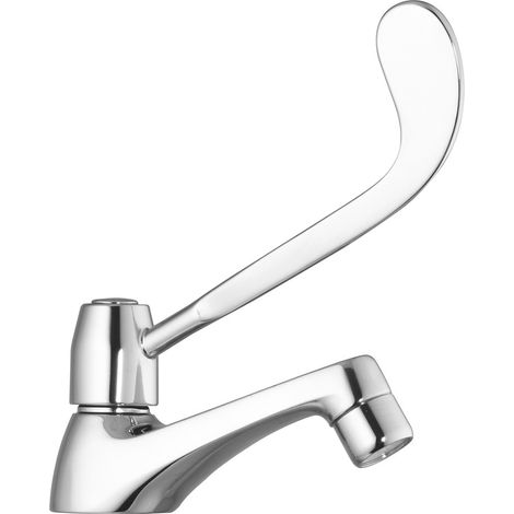 Rubinetto lavabo in ottone cromato con leva clinica (1/2)