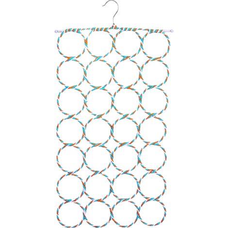 Porte écharpes - Porte accessoires vestiaire avec 28 crochets - Dimensions 76 x 38 cm - Pour écharpes, foulards, ceintures, chapeaux - 1 pièce (1/5)
