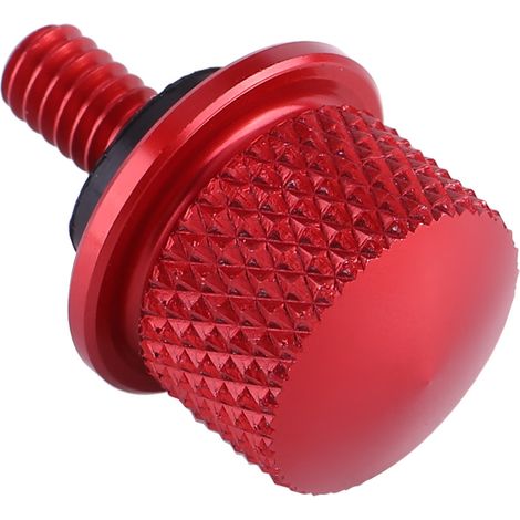 Vis de siège arrière moto en aluminium rouge, filetage 1/4" (6mm), boulon universel, fixation selle, pièce détachée, 1 pièce. (1/5)