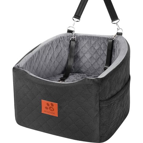 Car Seat for Small Medium Dogs, Memory Foam Booster Car Seat for Dogs up to 35 lbs, Raised Car Seat for Pets with (1/5)