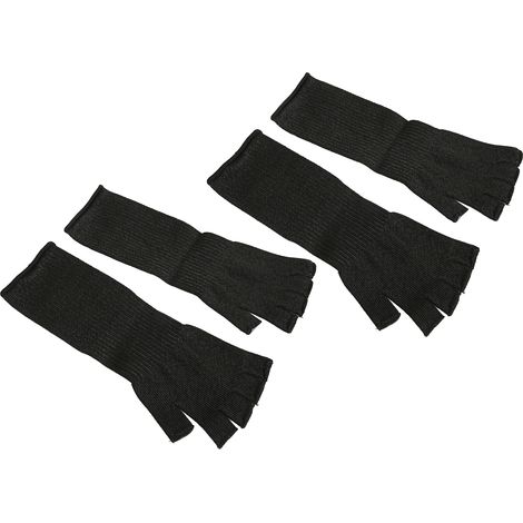 2 paires de manchons de sécurité anti-coupures, 5 niveaux de protection contre les éraflures, manchons de protection des bras avec ouvertures pour les doigts, longueur 45 cm / 17,72 pouces (1/5)