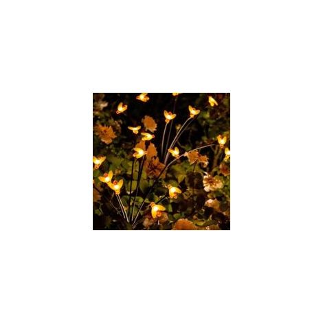 Lumières de jardin solaires, lumières de jardin en forme d\'abeille solaires extérieures, lumières solaires extérieures étanches pour la décoration de jardin, patio et allée.(4 Pack) (1/5)