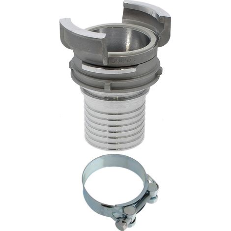 Huggy Tuyaux – Raccord symétrique guillemin DN 80 x 75 mm – Collier à tourillon en acier zingué – Pression de service 16 bars – Joint d'étanchéité inclus