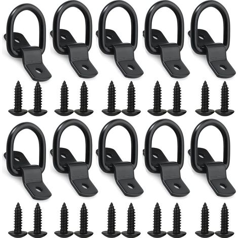 D Anneau D'arrimage Anneau,Anneaux D'arrimage en D, 10pcs Anneau de Montage pour remorque, Camion, camionnette, Bateau, Corde (1/3)