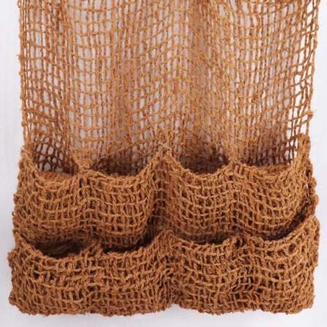 5 sacs à plantes, tissu en fibres de noix de coco, 8 sacs, natte pour bordure de bassin pour liner de bassin (1/4)