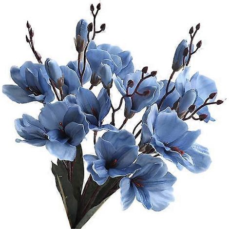 bouquet de glaïeuls artificiels décoratifs pour café, chambre ou salonbleu (1/5)